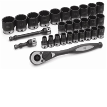 GREY PNEUMATIC Grey Pneumatic GRE82229M .5 Inch Dr. 29Pc Metric Duo-Socket Set- 12 Pt. GRE82229M